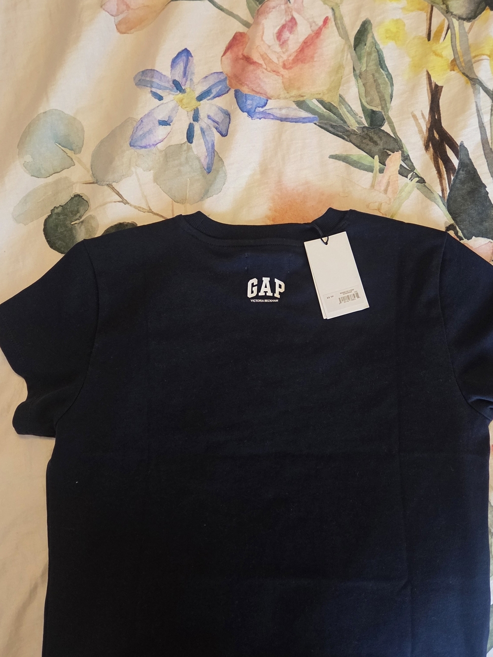Victoria Beckham X GAP Navy Crew Neck Short Sleeve Tee for XS